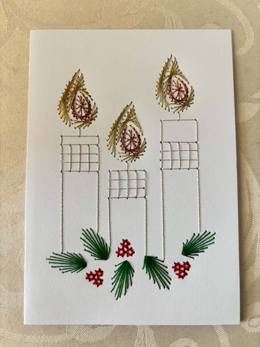 Card candles christmas - card,