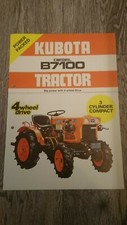 KUBOTA B7100 B 7100 Diesel Tractor Original Sales Brochure Flyer Sheet Leaflet