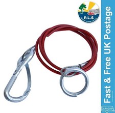 Caravan Breakaway Cable 1 Metre Hook & Ring Trailer Safety Towing Brake Horsebox