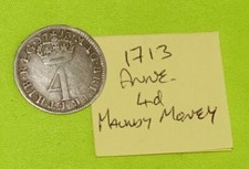 1713 Four Pence 4p Silver ANNE
