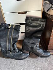 Women’s Black Dune Biker Boots Size
