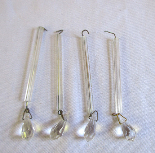 Antique glass rod with - ,