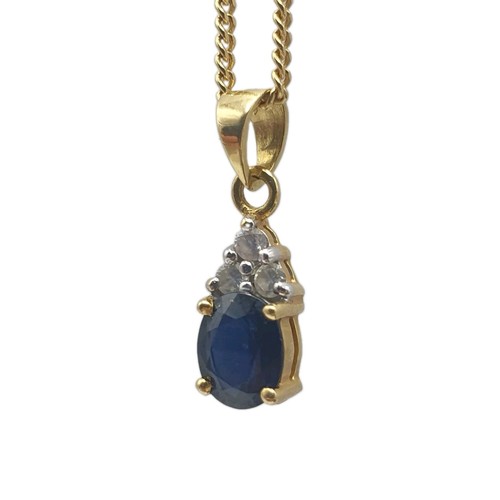 18ct gold diamond - &, blue