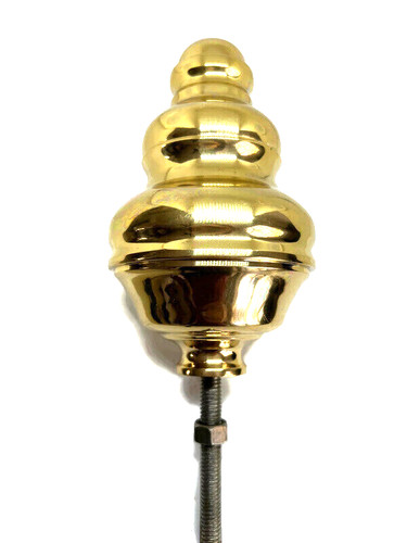 Solid brass bed knob - solid, 5.5"