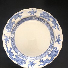 Dinner Plate Dragon Blue Gold