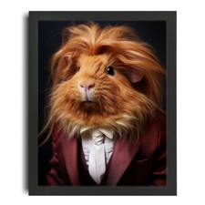 Long Hair Guinea Pig In A Suit