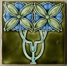 ENGLAND - ANTIQUE ART NOUVEAU MAJOLICA TILE c1900