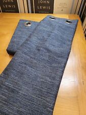 John Lewis MTM W194 x D123cm Textured Boucle Eyelet Curtains, Dark Night Sky