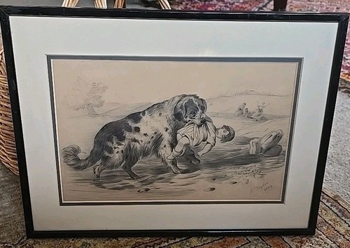 Antique signed and dated - signed,