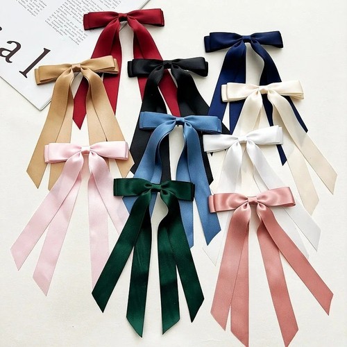 Bow ribbon hairpin solid - bow,