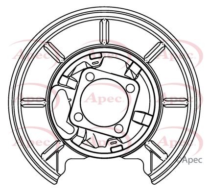 Apec rear left brake - rear,