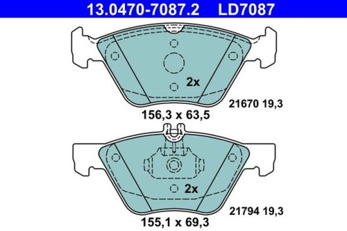 Disc ceramic brake pad set - pad,