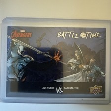 Upper Deck Marvel Battle Time Avengers Vs Taskmaster Blue Parallel
