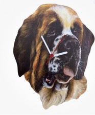 St Bernard Wooden Wall Clock