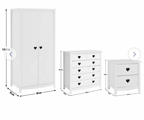 White piece bedroom - white,