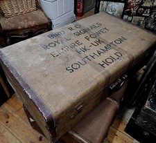 Vintage Military Suitcase Royal Signals De-Mob Case British Army Film Prop