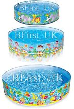 Children Kids Toddler Garden Rigid Swimming Paddling Pool Round Outdoor Summer