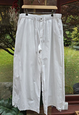 ASOS DESIGN open hem parachute cargo trousers in white - UK12