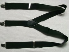 Braces Suspenders MENS Vintage Retro 1980s 1990s BLACK 