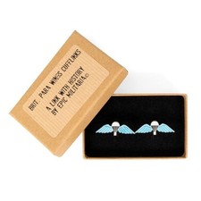 WW2 British Parachute Wings Cufflinks - Brass - Reproduction