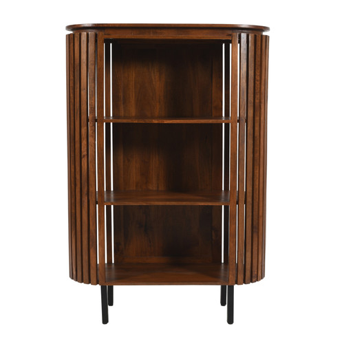 Slatted mango wood - mango, bookcase