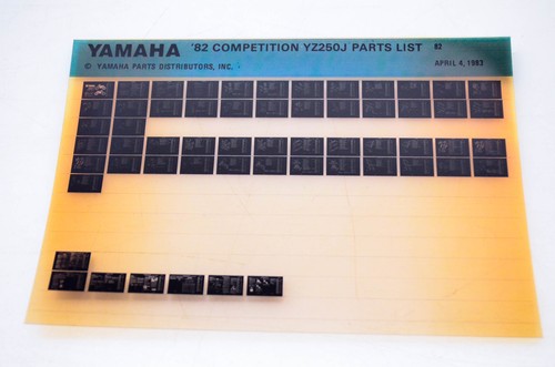 Oem yamaha yz250j 1983 april - oem,