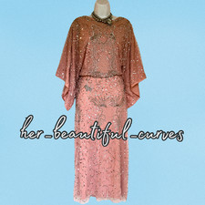 JOANNA HOPE SEQUINED BEADED WEDDING OCCASION PARTY DRESS SIZE 16