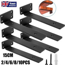 4/6/8/10x Floating Shelf Brackets 15CM Heavy Duty Metal for Support Wall Hanging