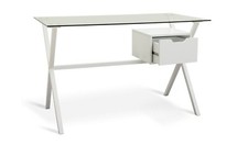 Dria 1 Drawer Office Desk - White