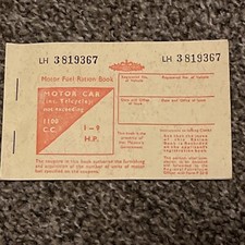 Vintage Motor Fuel Ration Book