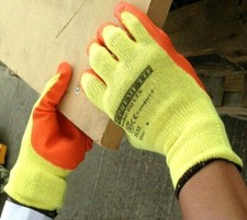 24 PAIRS LATEX COATED ORANGE