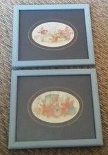Set of 2 'Manuscript Limited England' framed prints Series 292 rabbits (27) R1