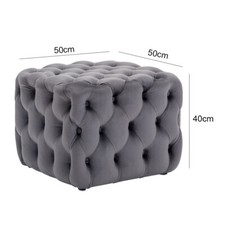 Chesterfield Footstool Plush