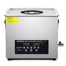CREWORKS 15L Ultrasound Cleaner for Auto Tools Machine Parts with 450W Heater