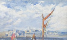 Derek Langton Rogers (1910-1987) - 20th Century Oil, Thames Barge