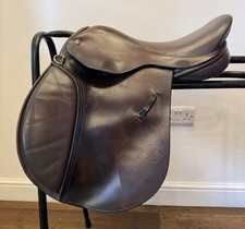 15” Cliff Barnsby Brown English Leather GP Pony Saddle