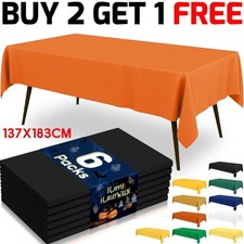 Large Plastic Rectangle Table Cover Cloth Wipe Clean Party Table Cover Tableware