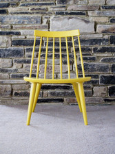 VINTAGE 'SIBBO' LOUNGE CHAIR YNGVE EKSTROM STOLAB SWEDEN midcentury yellow