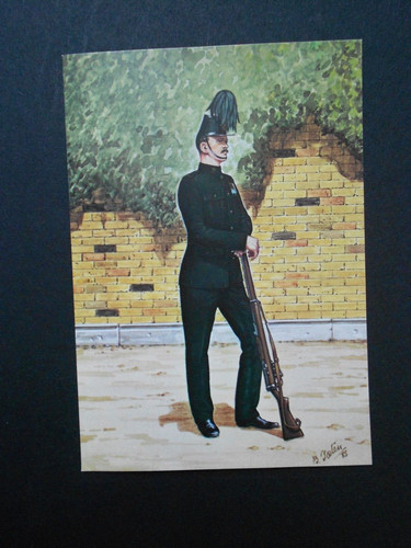 Military postcard pte 5th bn - postcard-pte,