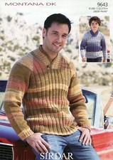 Sirdar 9643 Child Men Sweaters DK 24-46in Knitting Patterns EX SHOP