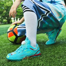Unisex Children Football Shoes Soccer Sneaker Cleats Firm Non Slip Kids Training
