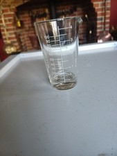 Antique Vintage Glass Medical Measure 4" Tall