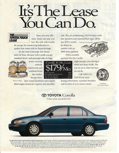 1994 toyota corolla - corolla, sedan