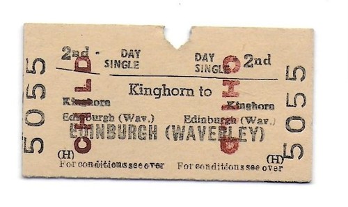 Railway ticket kinghorn to - kinghorn,