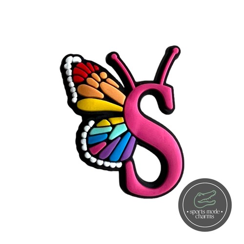 Butterfly letters charms - charms, for