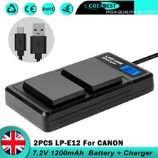 2PCS LP-E12 Battery & Charger