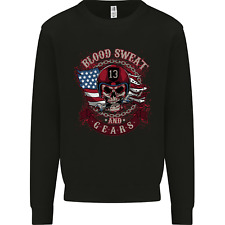 Sweat and Gears Motorcycle Motorbike Biker Mens Sweatshirt Jumper