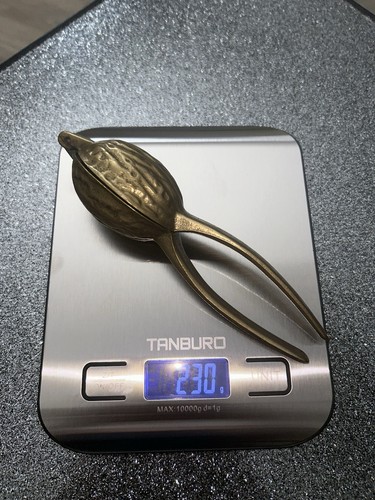 Brass nutcracker walnut shape - brass,