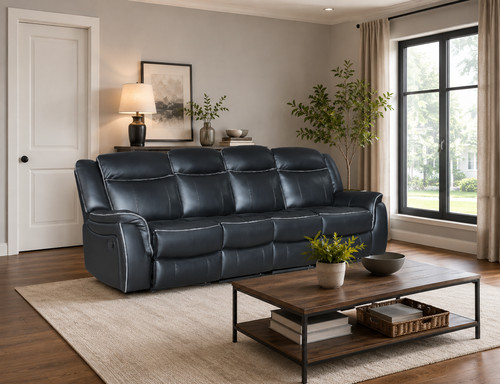 Black leather gel seater - black,