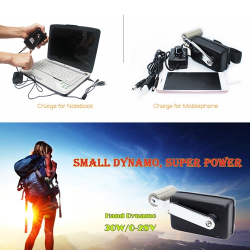 Hand crank generator portable - crank,